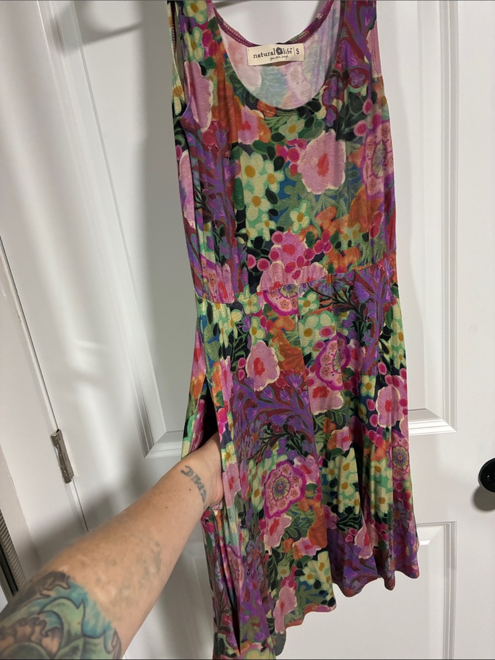 NATURAL LIFE Floral Multicolor Tank Dress - Picture 2 of 2